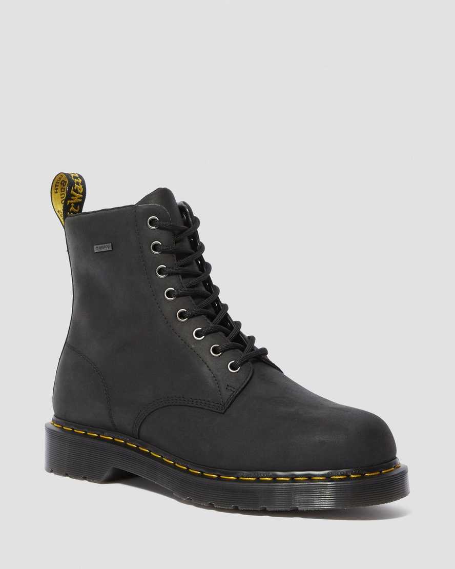 Dr Martens Lace Up Boots Men's 1460 Waterproof Black | Malaysia 06417-GUJA